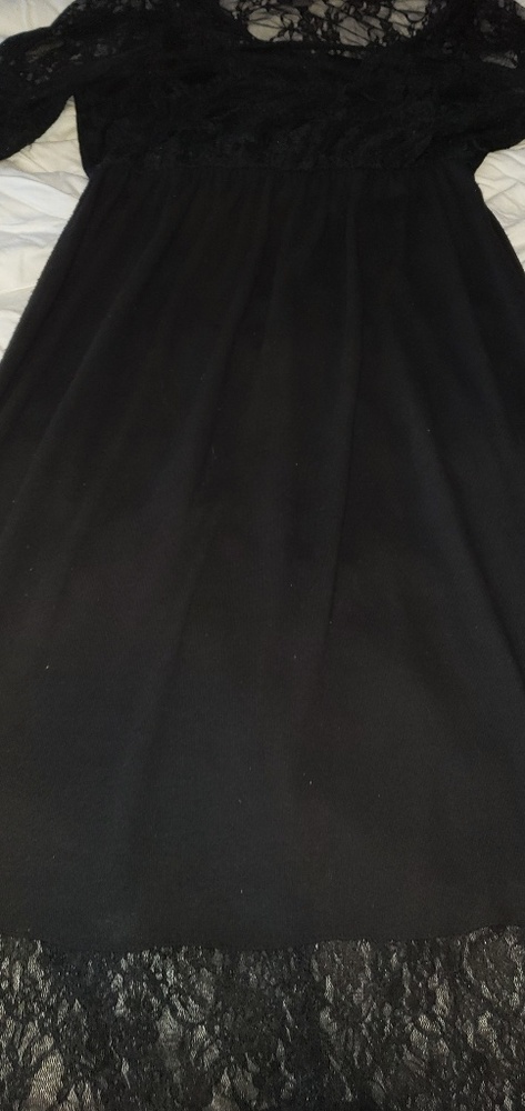 Black lace maxi dress